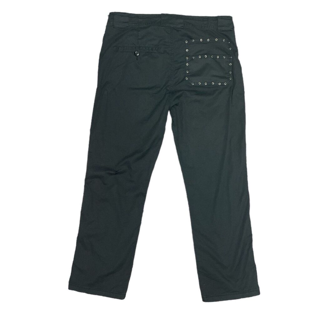 Lucky Brand Black Cargo Goth Grunge Pants Metal Eyelets Size 6/28 - Picture 2 of 7